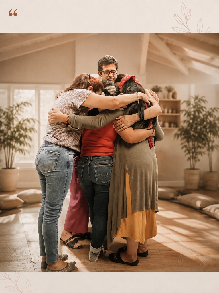 Abrazo de integración de constelaciones y trabajo somático